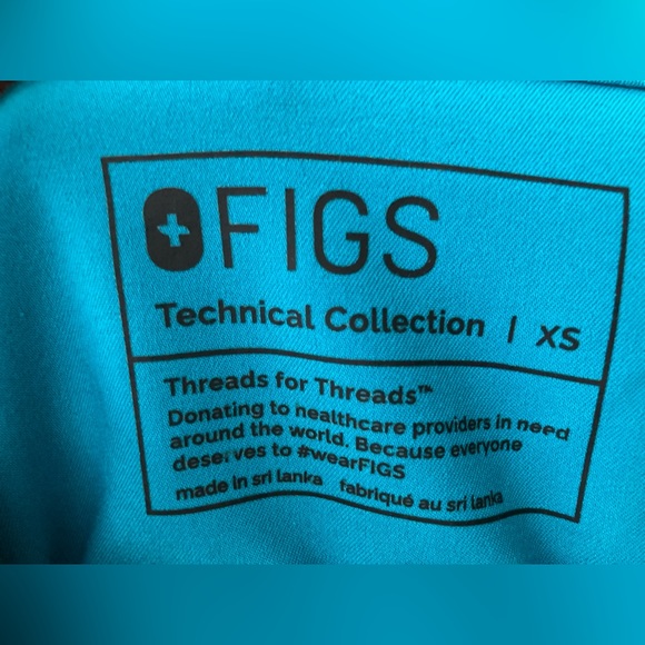 Figs Scrub Set XS/Petite Turquoise - Picture 3 of 4